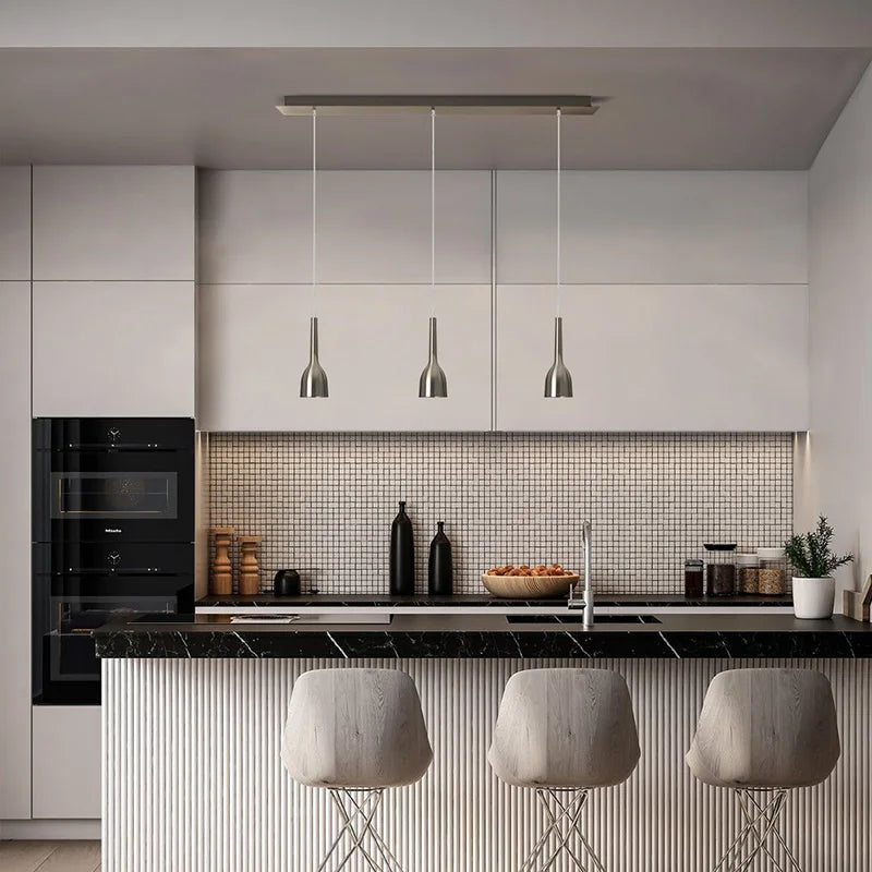 Afralia™ LED Pendant Light 7W CRI 97 Nordic Brushed Nickel Hanging Spotlight