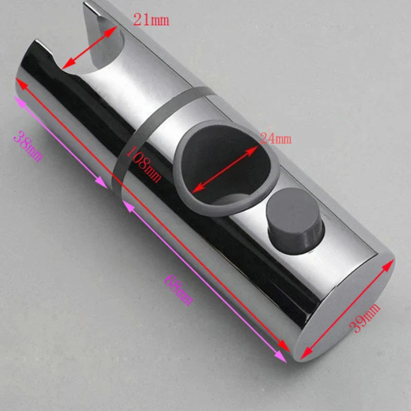 Afralia™ Adjustable Slider Shower Head Holder Bracket Chrome Mounting Accessory