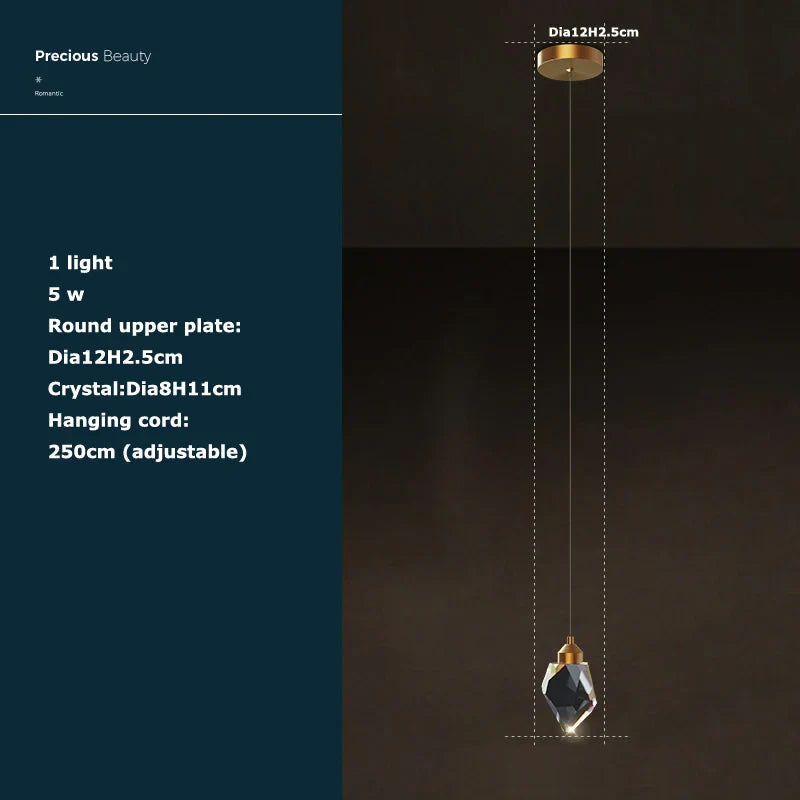 Afralia™ Crystal Stone Copper Chandelier - LED Postmodern 2025 Lighting for Staircase