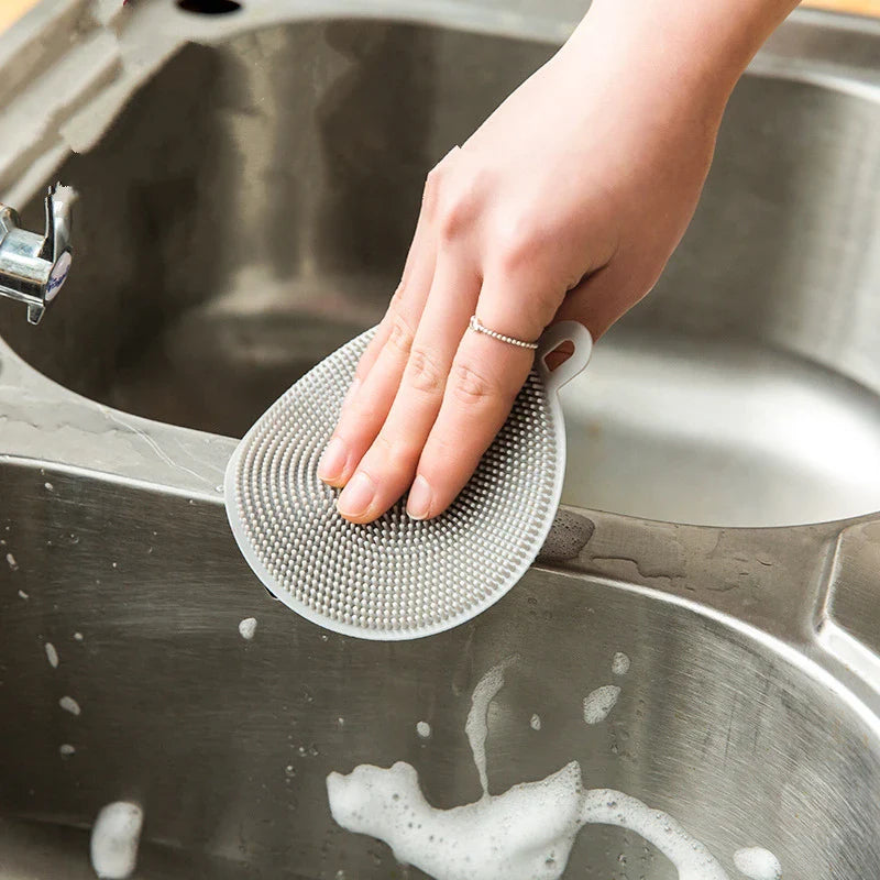 Silicone Cleaning Brush for Kitchen & Tableware Washing - Afralia™ Home Supplies