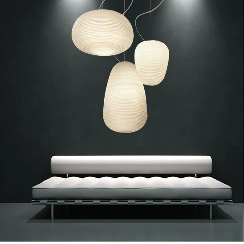 Afralia™ Rituals Pendant Lamp: Milky White Glass Kitchen Living Room Suspension Light