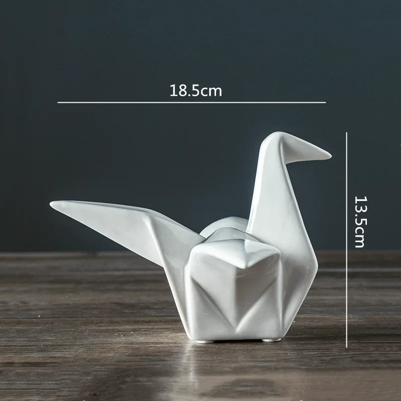 Afralia™ Origami Thousand Paper Cranes Ceramics for Modern Home Decor & Children's Room