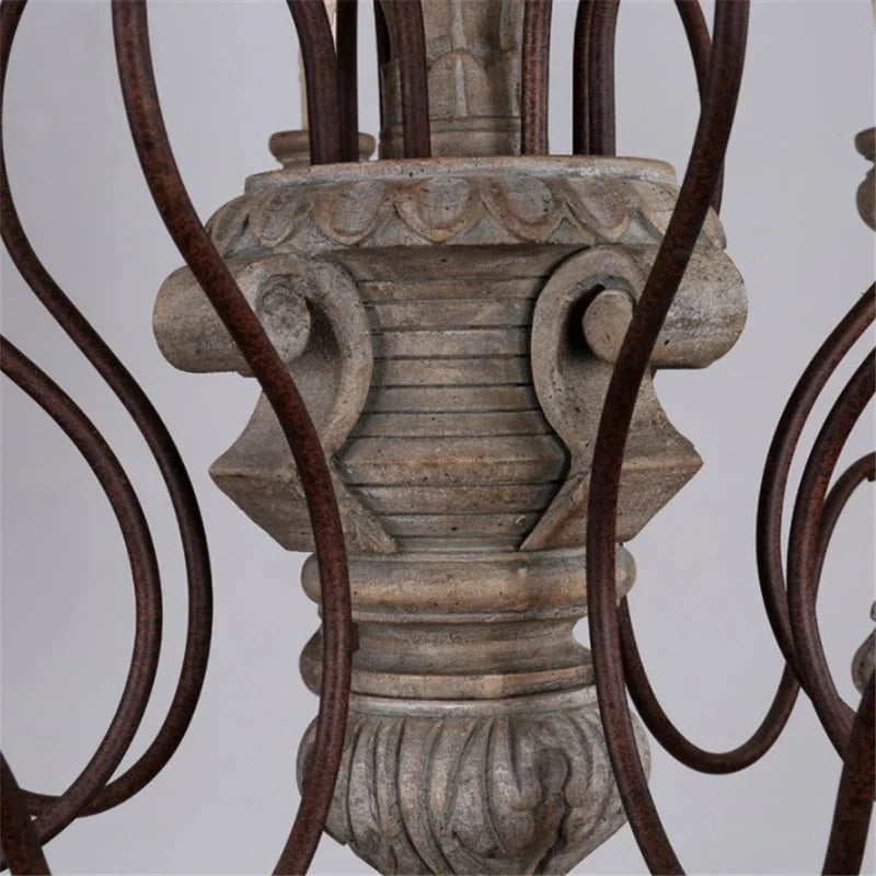 Afralia™ Rustic Iron Pendant Chandelier - Vintage Retro Industrial Ceiling Lighting