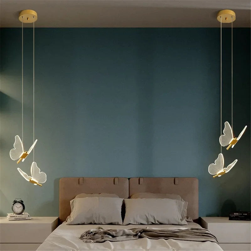 Afralia™ Acrylic Butterfly LED Pendant Light - Modern Luxury Designer Fixture