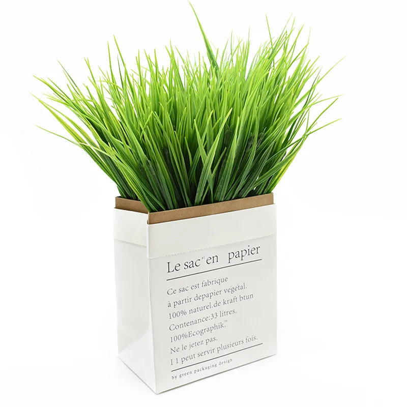 Afralia™ Plastic Grass Vase for Home Decor and Wedding Flower Artificial Plants