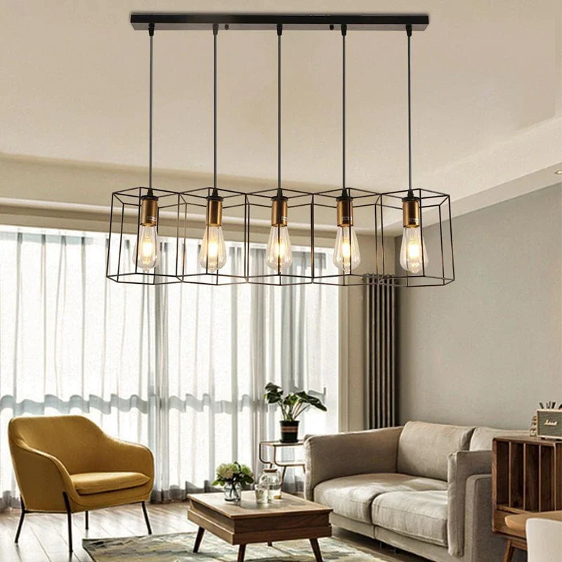 Afralia™ Multi-Head Chandelier: Stylish, Adjustable Wrought Iron Pendant Light for Bedroom, Dining Room, Kitchen