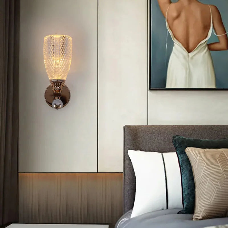 Afralia™ Modern Gold LED Wall Lamp for Living Room Bedroom, Minimalist Luxury Design