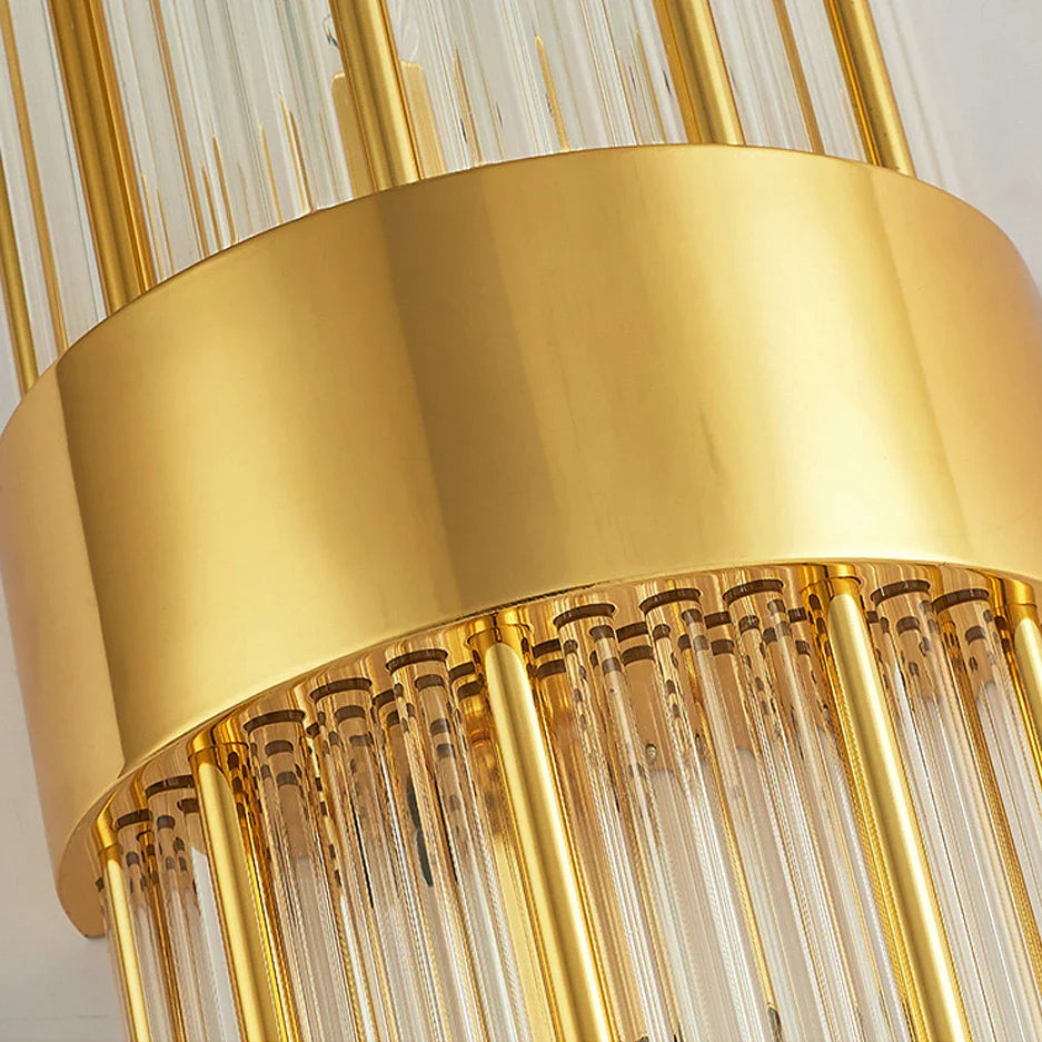 Afralia™ Gold Black LED Wall Sconce Light for Bedroom Corridor