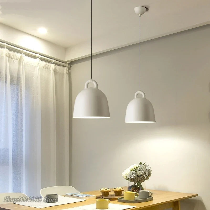 Afralia™ Modern Bell Pendant Light | Resin Fixtures Dining Room Hanging Lamp