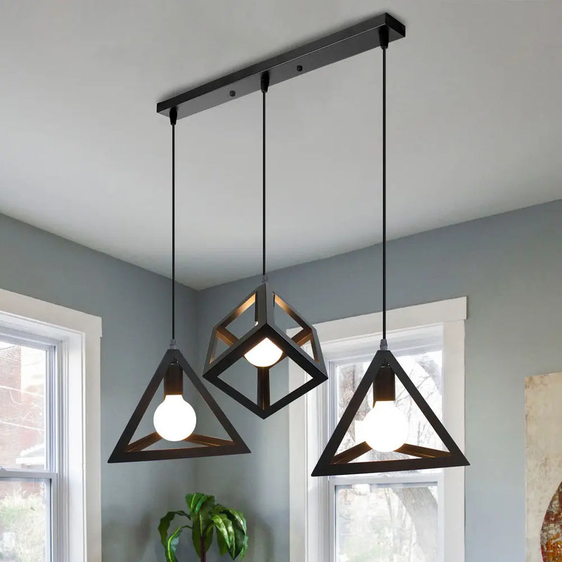 Afralia™ Vintage Industrial Pendant Light LED Ceiling Chandelier for Home Kitchen