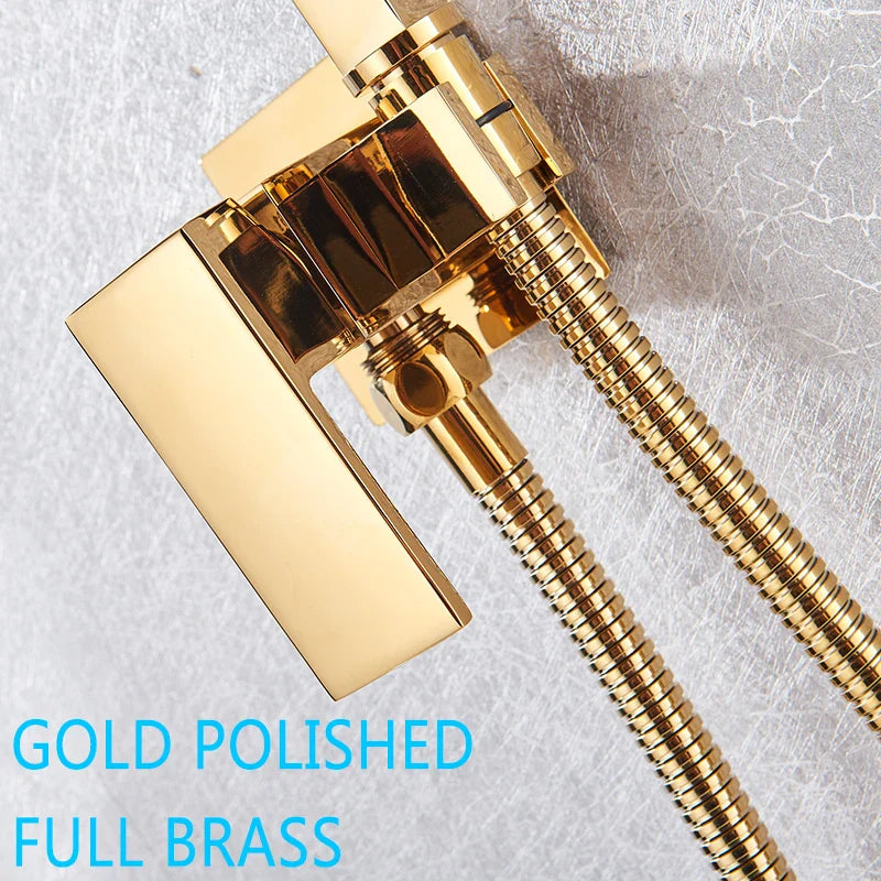 Afralia™ Rose Gold Bidet Faucet: High Pressure Toilet Washer, Wall Mounted Sprayer