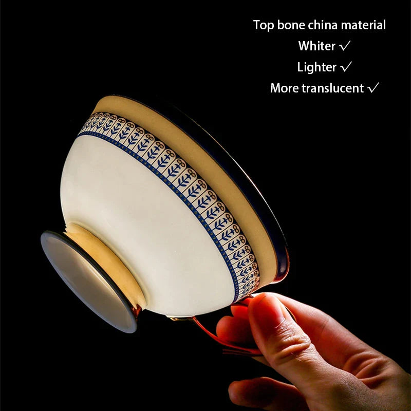 Afralia™ Porcelain Tea Set Morocco Style Teapot Set Teaware Teacup Coffee Cup