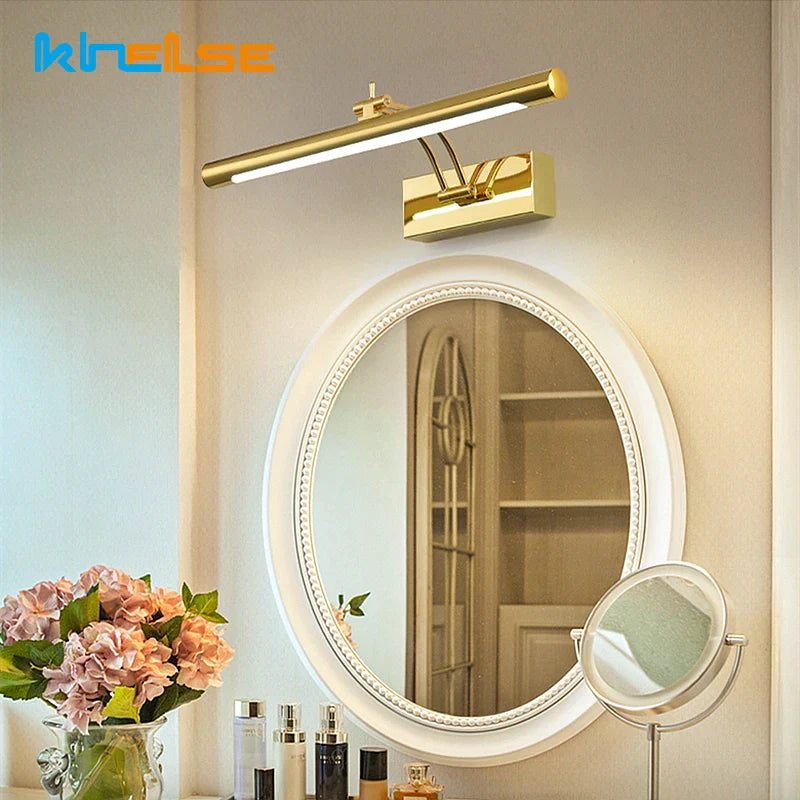 Afralia™ LED Stainless Steel Bathroom Wall Lamp with Switch