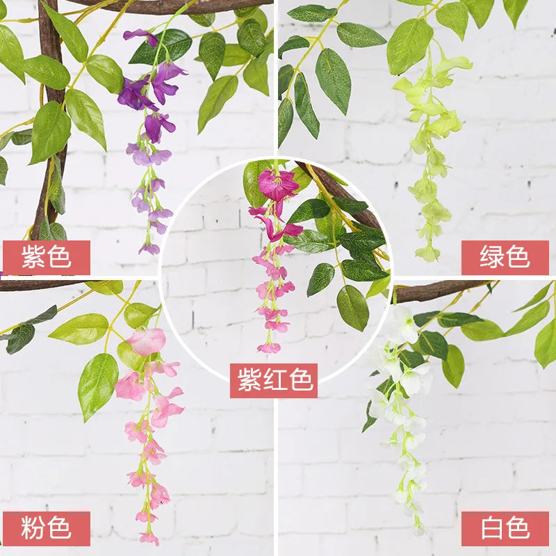 Afralia™ Silk Rose Garland Vine for Wedding Home Garden Decoration