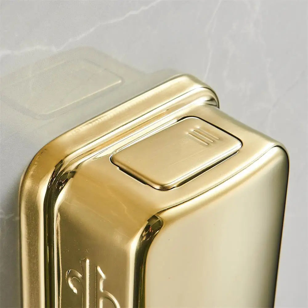 Afralia™ Stainless Steel Wall-Mounted Soap Dispenser in Gold