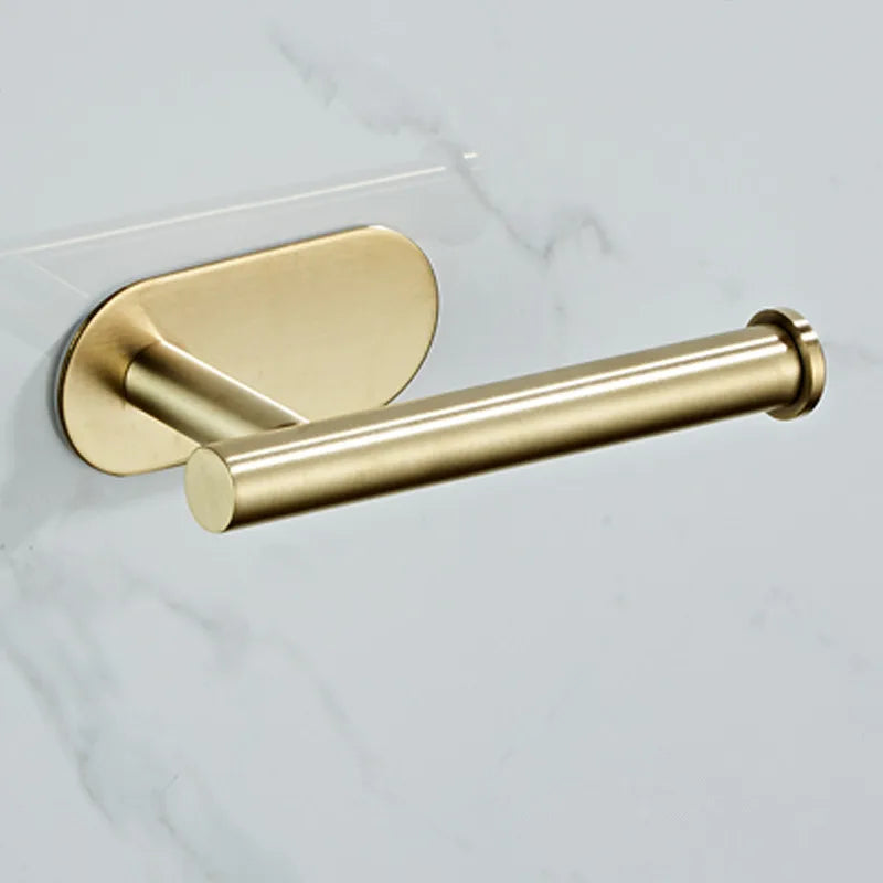 Afralia™ Brushed Gold Stainless Steel Tissue Holder for Kitchen and Bathroom