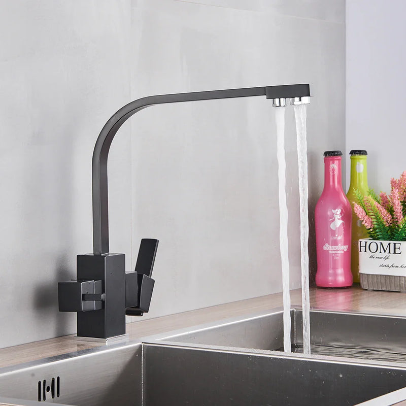 Afralia™ Beige Purity Kitchen Faucet with Purification Function