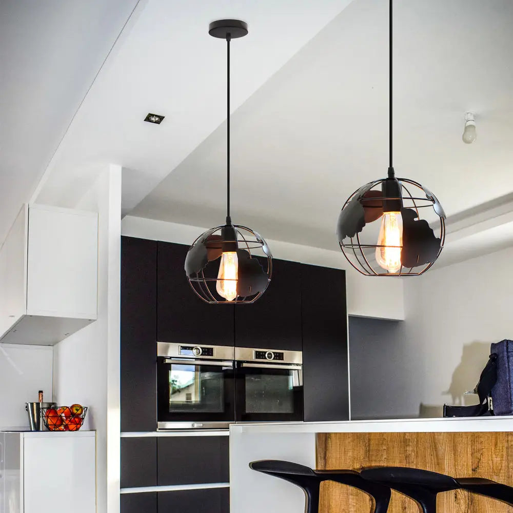 Afralia™ LED Pendant Lights Vintage Hanging Lamp Industrial Ceiling Fixture E27