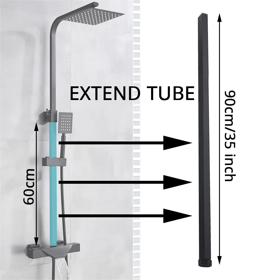 Afralia™ Shower Faucet Extension Tube Bar - 90CM Length