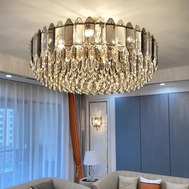Afralia™ Crystal Chandelier: Post Modern Luxury Living Room Light