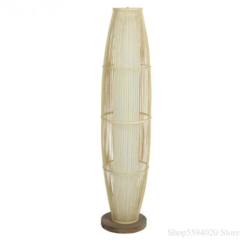 Afralia™ Bamboo Floor Lamp: Modern Minimalist Living Room Standing Lamp