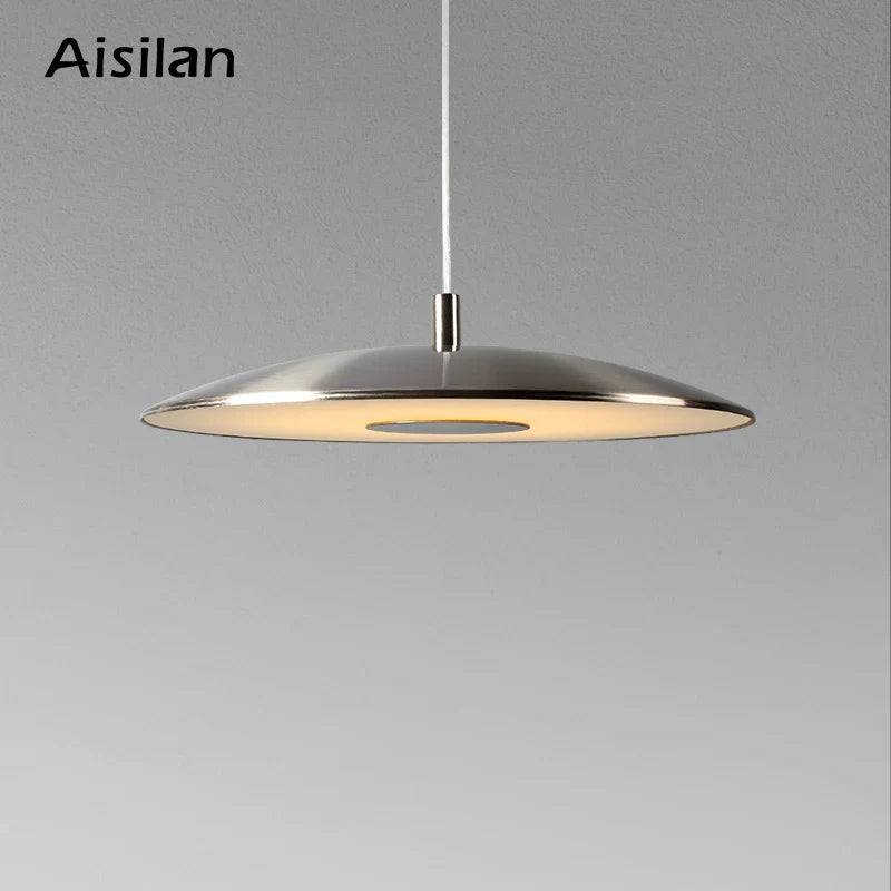 Afralia™ Nordic LED Pendant Light 24W/36W White/Nickle Ceiling Hanging Lamp for Home Décor