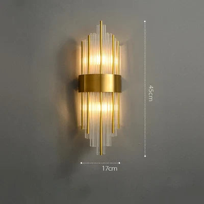 Afralia™ Art Deco LED Stainless Steel Crystal Wall Sconce, Bedroom Corridor Golden Black Wall Light