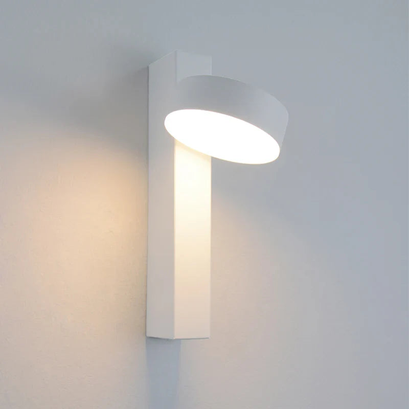 Afralia™ Modern LED Wall Lamp Switch Bedroom Living Room Nordic Sconce White Black Gold