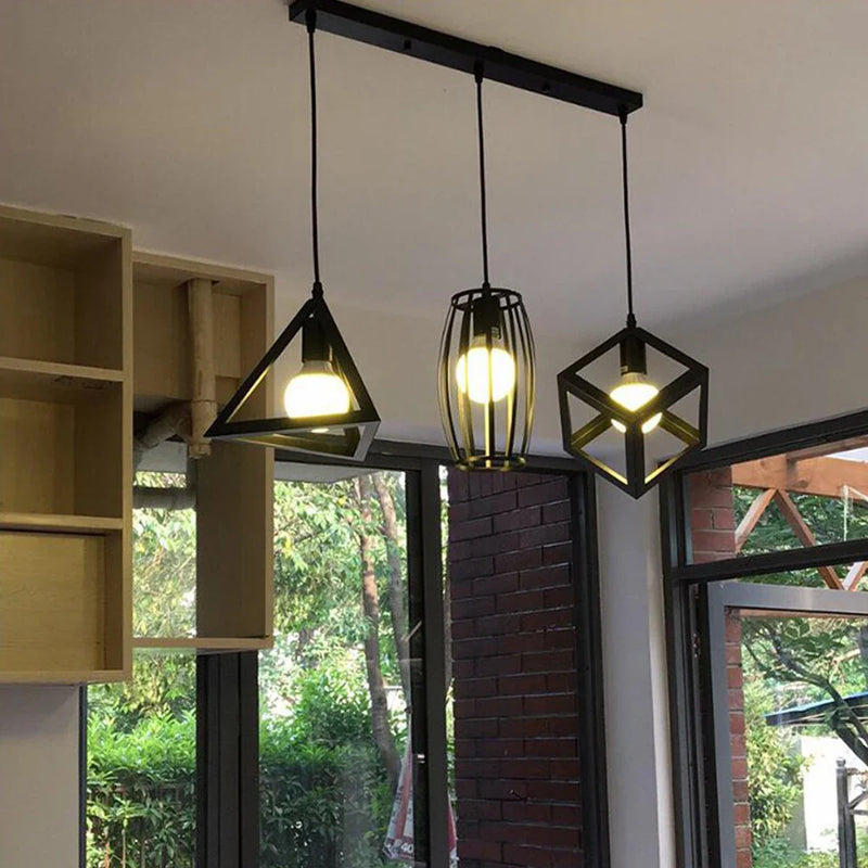 Afralia™ Vintage Industrial Pendant Light LED Ceiling Chandelier for Home Kitchen