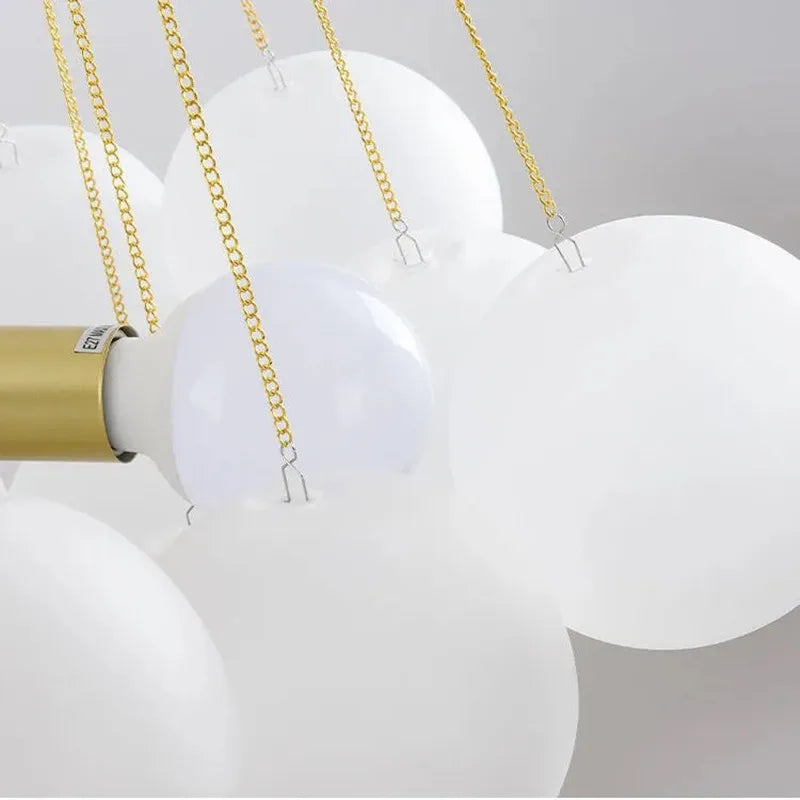 Afralia™ Modern Glass Ball Chandelier for Home Decor and Lighting