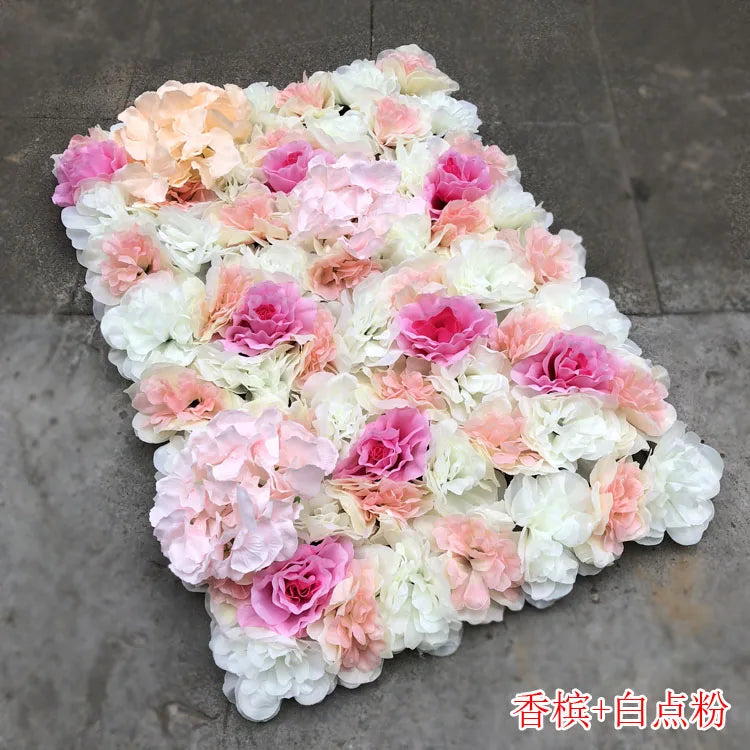 Afralia™ Silk Rose Fake Flower Wall Wedding Decoration Romantic Home Decor