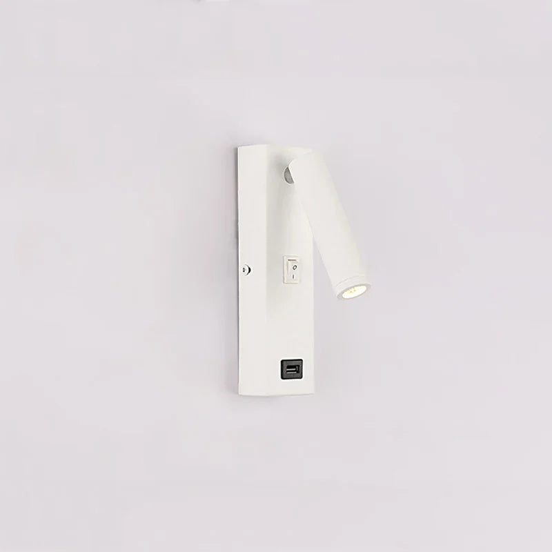 Afralia™ LED Wall Light Switch Bedroom Indoor USB Night Reading Sconce Luminaria