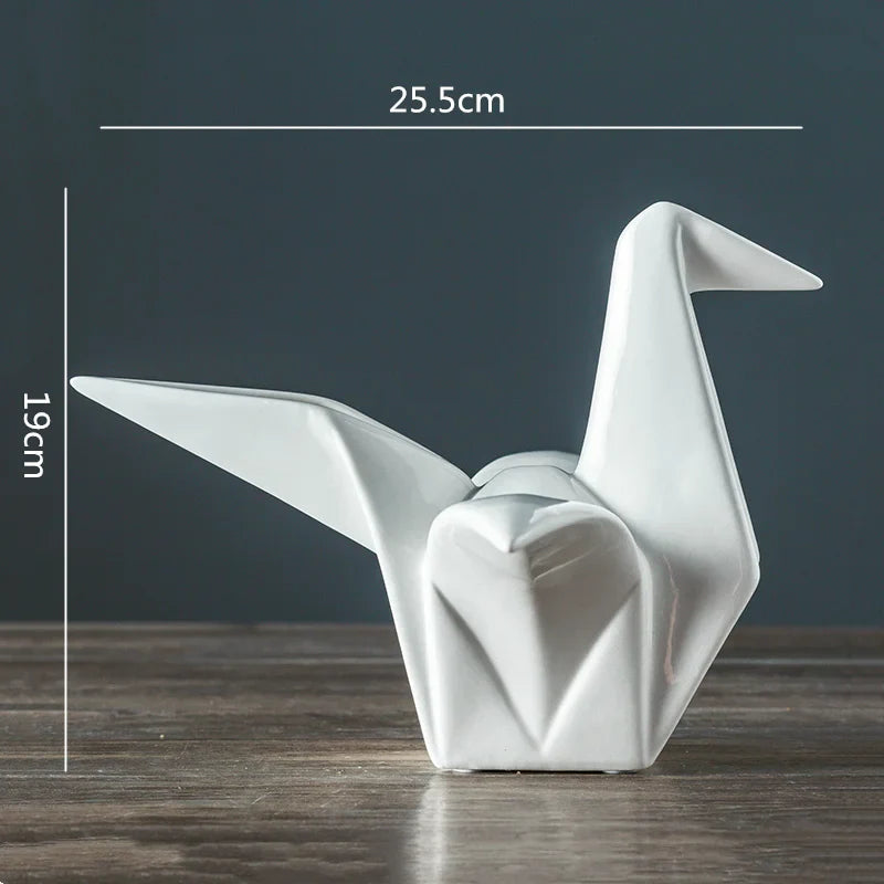 Afralia™ Origami Thousand Paper Cranes Ceramics for Modern Home Decor & Children's Room