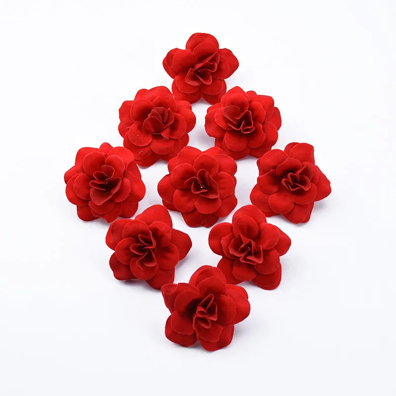 Afralia™ Red Rose Wedding Bridal Accessories Artificial Flowers Decorative Wreaths Home Decor