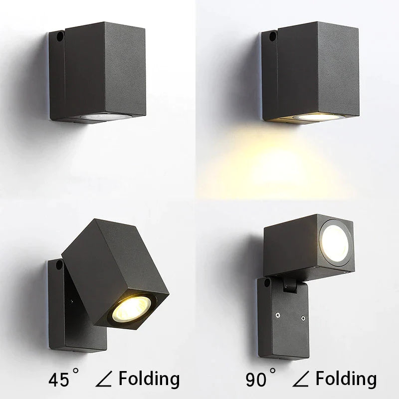 Afralia™ Outdoor LED Wall Lamp Adjustable Sconce GU10 Waterproof IP65 Garden Lighting