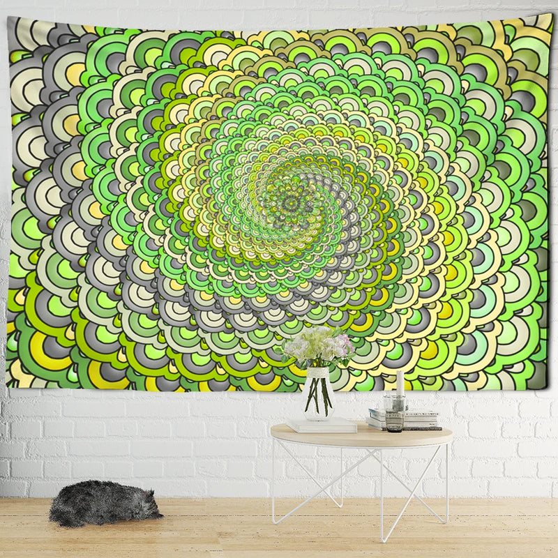 Afralia™ Mandala Tapestry Wall Hanging Psychedelic Beach Throw Hippie Bohemian Sleeping Pad