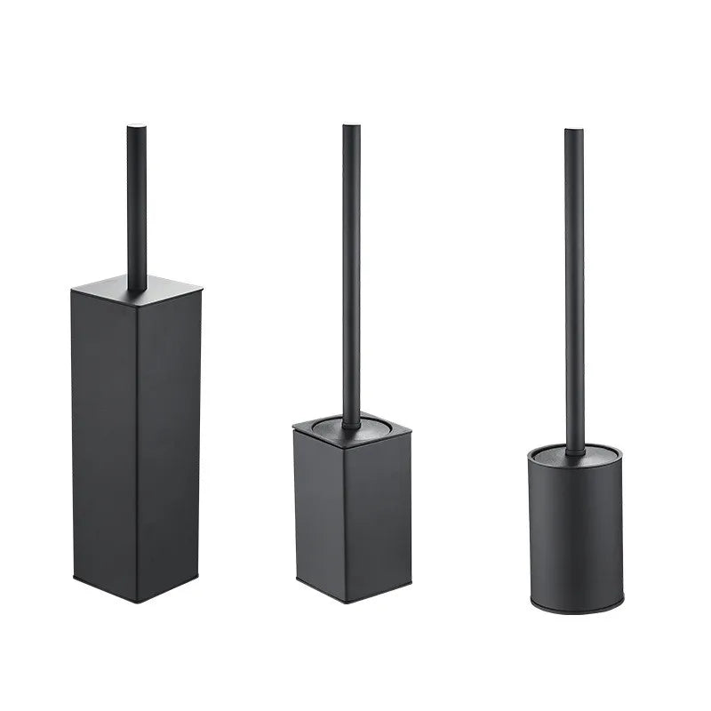 Afralia™ Stainless Steel Toilet Brush Holder Set