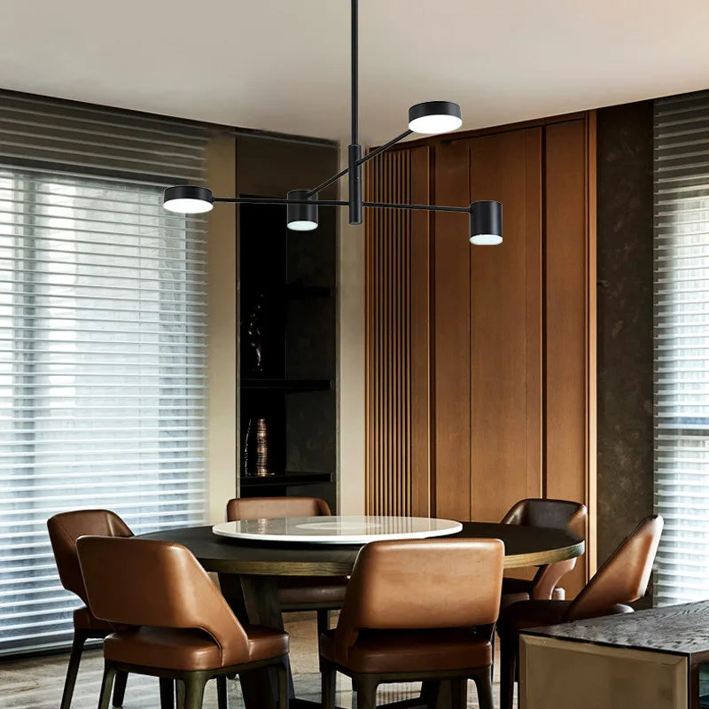 Afralia™ LED Wrought Iron Chandelier for Living Room Bedroom Interior Lighting