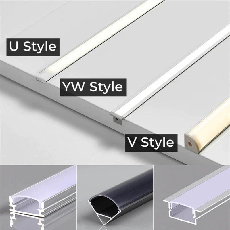 Afralia™ LED Aluminum Profiles Recessed Channel Bar Strip Lights