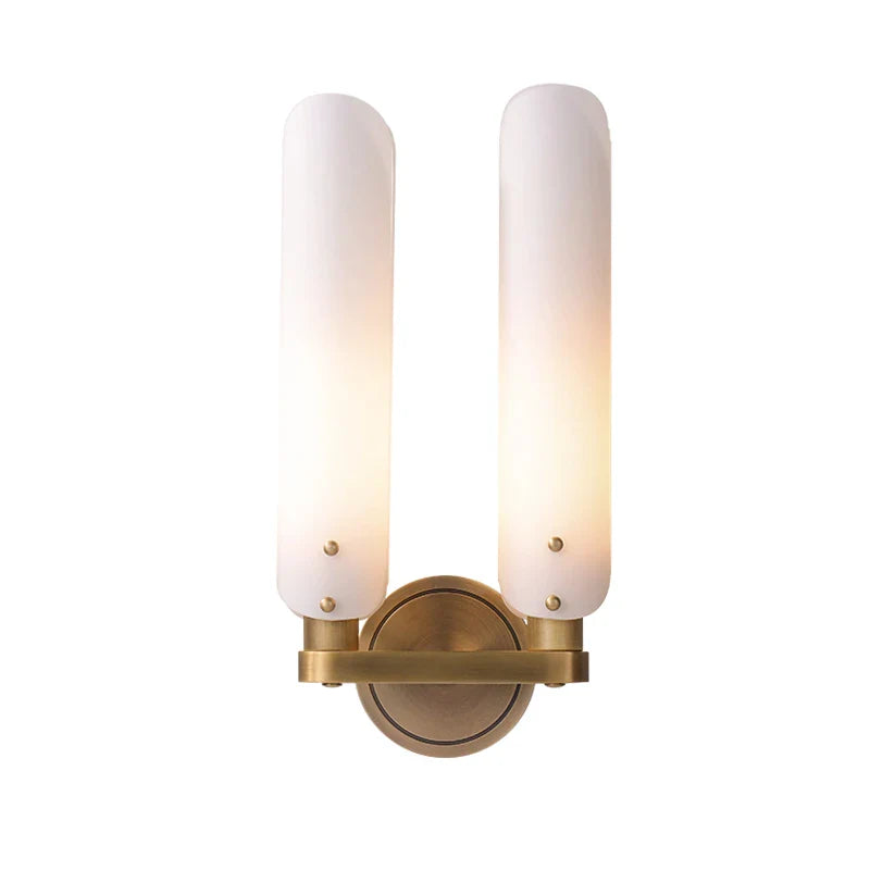 Art Deco Afralia™ LED Wall Sconce Copper Gold White Minimalistic Bedside Light