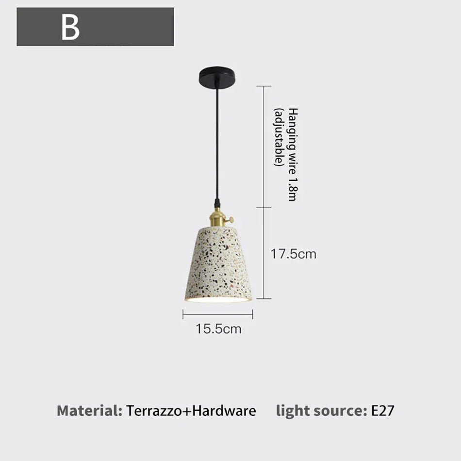Afralia™ Nordic White Cement Pendant Lights E27 Modern Hanging Lamps for Bar Kitchen Living Room