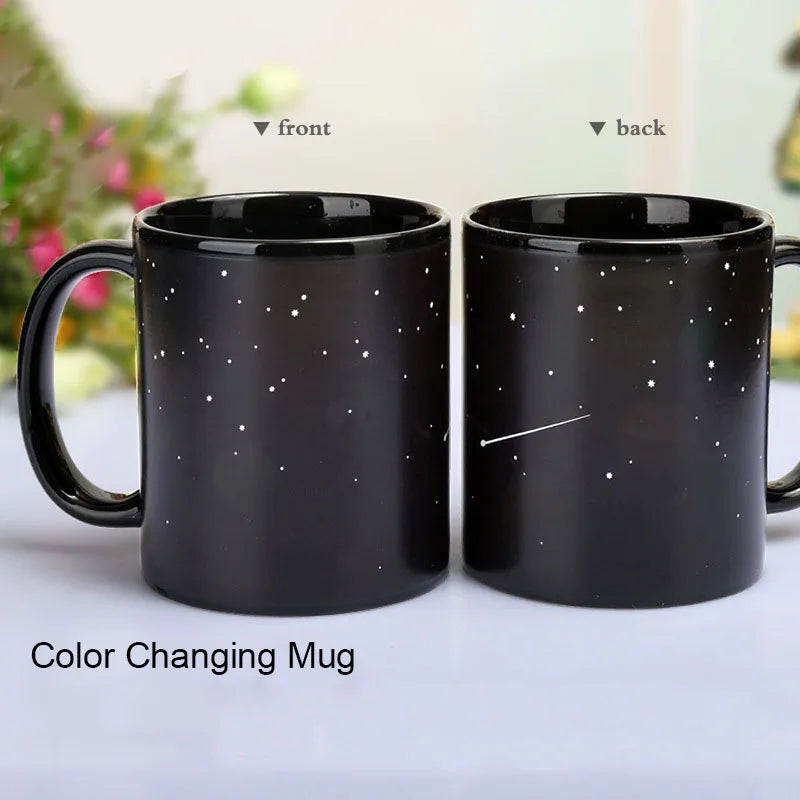 Afralia™ Solar System Ceramic Color-Changing Coffee Mug, Unique Gift for Friends & Students