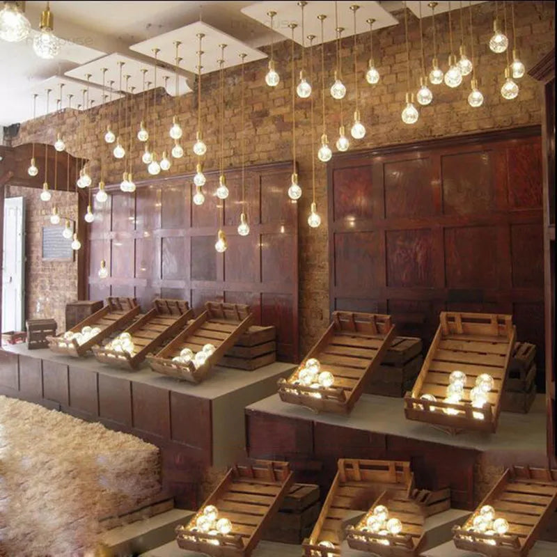 Afralia™ Crystal Pendant Lamp: Minimalist LED Glass Pendant Light for Restaurant, Clothing Store