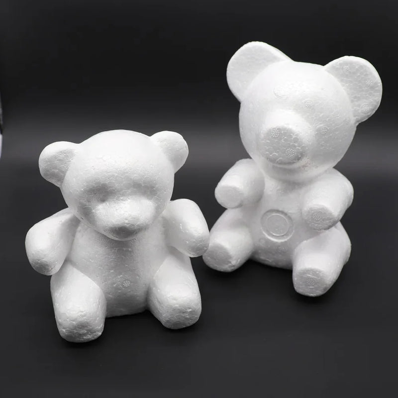 Afralia™ Polystyrene Styrofoam Foam Bear White Craft Balls - DIY Christmas Party Decor & Gifts