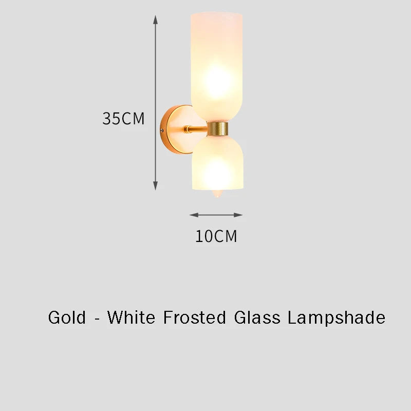 Afralia™ Nordic Glass Wall LED Sconce for Living Room Bedroom Bathroom Decor