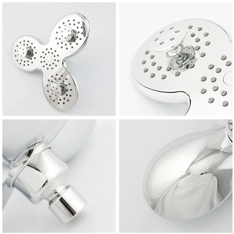 Afralia™ Petal Shape 3 Functions Top Shower Head for SPA Experience in Bathroom