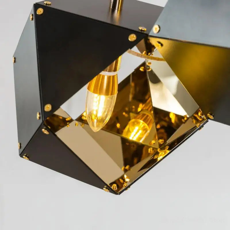 Afralia™ Black Metal DNA Chandelier: Nordic, Modern, Creative Island Light for Bar and Restaurant.