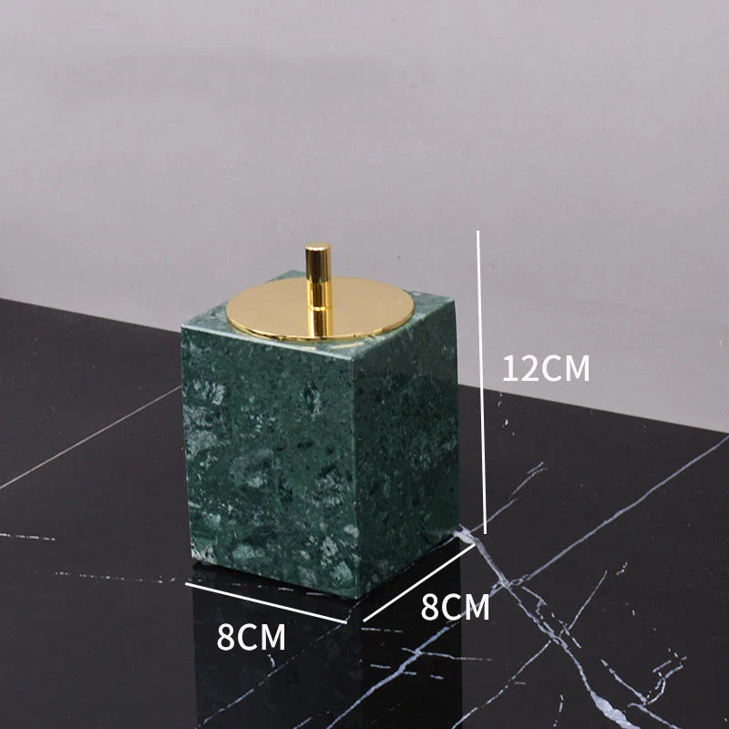 Afralia™ Dark Green Marble Bathroom Set - Nordic Light Luxury Tray Toothbrush Holder Soap Dispenser Kit
