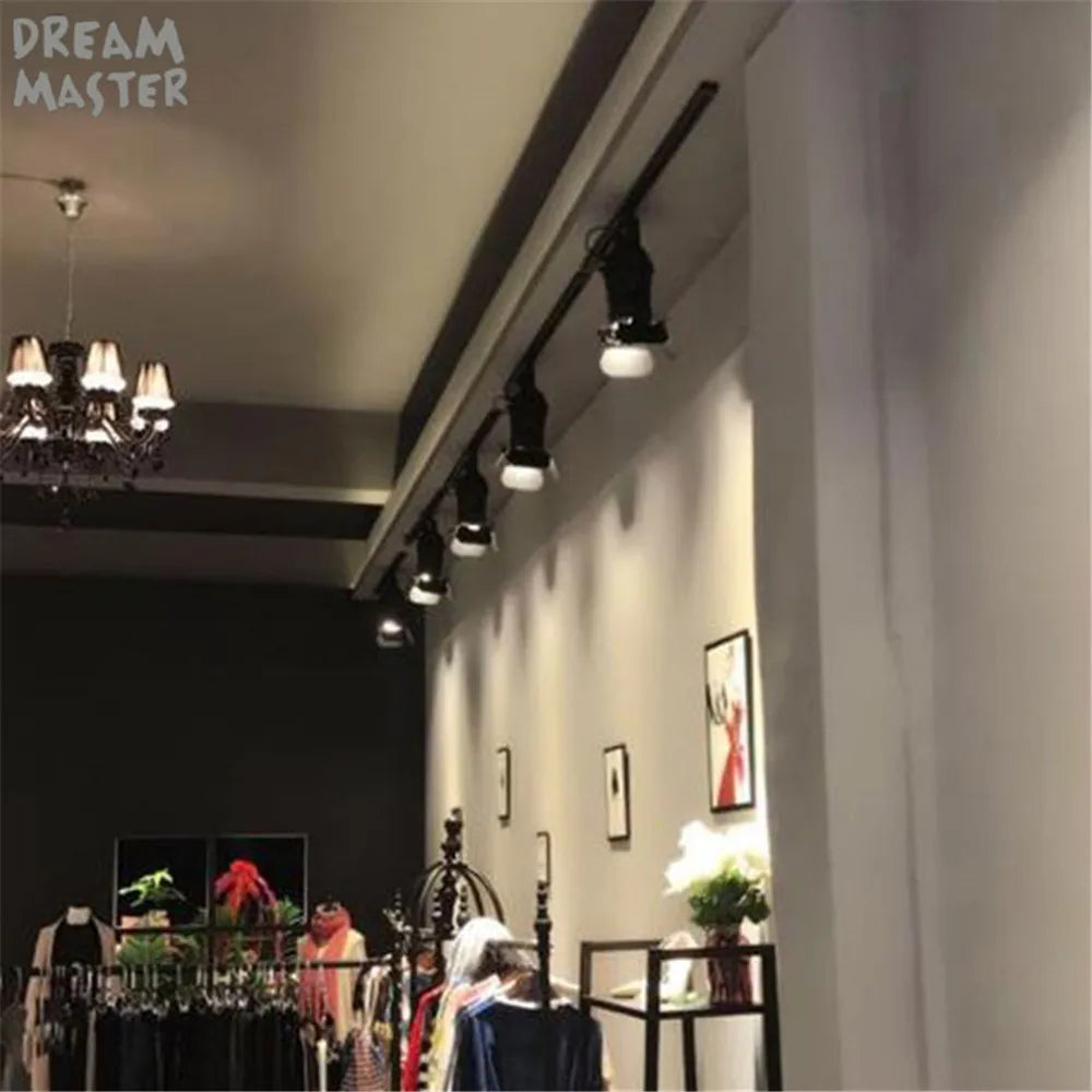 Afralia™ Vintage Industrial LED Track Lighting - Dimmable, Adjustable Rail Lamp for Art Displays