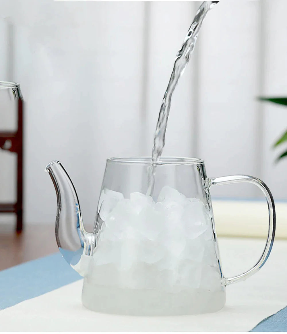 Afralia™ Glass Tea Infuser Pot: Filtered Teapot for Oolong, Puer, Coffee & Flower Tea